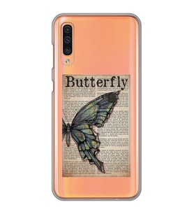 Samsung Galaxy A50 - A30S Uyumlu Butterfly Tasarımlı Şeffaf Telefon Kılıfı