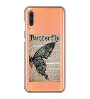 Samsung Galaxy A50 - A30S Uyumlu Butterfly Tasarımlı Şeffaf Telefon Kılıfı