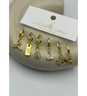 Vip 6'lı Gold Küpe - 25-vip183