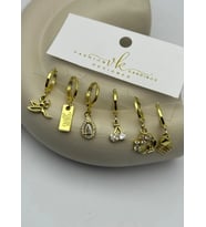 Vip 6'lı Gold Küpe - 25-vip183