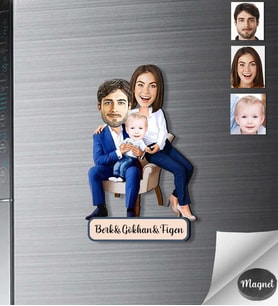 Kişiye Özel Aile Ahşap Magnet 25