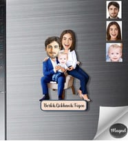 Kişiye Özel Aile Ahşap Magnet 25