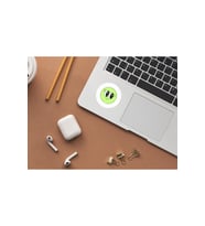 Yeşil Renkli Gülen Yüz Etiketleri Sevimli Suratlar Yuvarlak Mat Sticker 3 Cm (100 Adet)