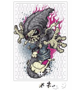 Skull On Skateboard Puzzle 240 Parça Yapboz
