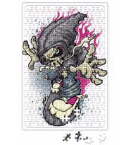 Skull On Skateboard Puzzle 240 Parça Yapboz