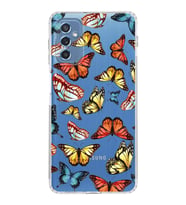 PrintiFy Samsung Galaxy M52 ile Uyumlu Water Color 2  Kamera Korumalı Şeffaf  Kılıf
