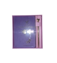VICTORIA'S JOURNALS 126-2758 HUSH HUSH KİLİTLİ KUTULU VE KALEMLİ 100gr.192YP.ÇİZGİLİ DEFTER - MOR