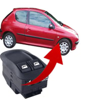 PEUGEOT 206 ÇİFTLİ CAM ANAHTARI DÜĞMESİ 1998--2010