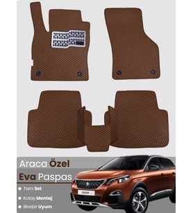 PEUGEOT 3008 (2017-2020) Uyumlu EVA Paspas Tam Set–Araca Özel,Oto Paspas