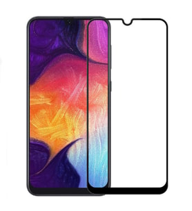 Realme C15 Uyumlu Ön Koruma Temperli Cam Ekran Koruyucu (Siyah)