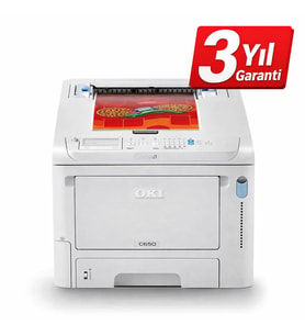 OKI C650DN – A4 Renkli Network Yazıcı  35ppm Renkli/Siyah-Beyaz  Dubleks (09006144)