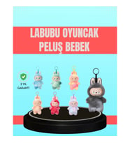 Mey İthalat® Yumuşak Kumaşlı 20 cm Labubu Peluş – 3 Yaş Üzeri Uygun