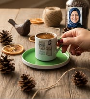 Kişiye Özel Karikatürlü Best Mom Ever Anneye Hediye Türk Kahvesi Fincanı Anneler Günü Hediyesi