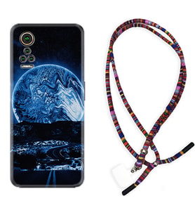 General Mobile GM 21 Pro GM 22 Pro Plus Kılıf Boyun Asklı Rasta Silikon Mavi Gece 1605
