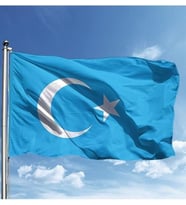 Bayrak Doğu Türkistan Milli Gönder Bayrağı 70x105 Cm Raşel Dijital Baskı
