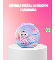 Şifreli Çocuk Para Kasası Metal Gövdeli Güvenli Kutu