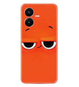 Vivo Y22S Kılıf Resimli Desenli Silikon Platinium Series Orange 1830