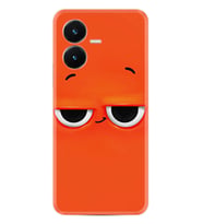 Vivo Y22S Kılıf Resimli Desenli Silikon Platinium Series Orange 1830