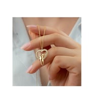 925 Ayar Gümüş Gold Love Kolye