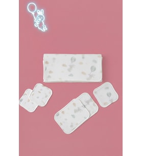 More Home Müslin Bezi Set 5 Parça  % 100 pamuklu Tavşanlı Bolonlu