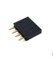 4 Pin Tek Sıra Dişi Header 180 Derece 1x4 Pin 2.54mm Soket Konnektör