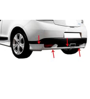 Renault Megane Uyumlu 3 Arka Tampon Altı (3 Kapı) Fiber 2008 Ve Sonrası