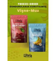 2’li Dondurularak Kurutulmuş Kuru Meyve - Sağlıklı Atıştırmalık - Vişne Ve Muz Freeze Dried
