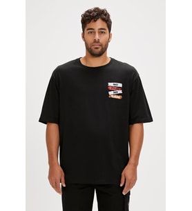 Bad Bear GAIN T-SHIRT OS NIGHT Erkek Tişört Siyah S-XXL