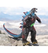 Gerçekçi Görünümlü Özel Dokulu Godzilla vs. Kong Giant Godzilla Ejderha Figür Oyuncak 35 cm. Model B (Mavi-A.Kırmızı)