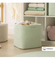 Ocean Home Textile Mint Kırçıllı Pamuklu Sepet 30 x 30 x 30 cm