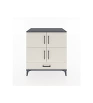 Hyperion Şifonyer 2 Raflı Tek Çekmeceli 4 Kapaklı 88x44x96 Antrasit-Aytaşı