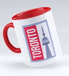 Bk Gift Toronto Tasarımlı Kırmızı Kupa Bardak - Model 1