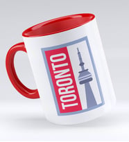 Bk Gift Toronto Tasarımlı Kırmızı Kupa Bardak - Model 1