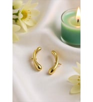 Gold Renkli Çelik Kıkırdak Küpe (Altın)