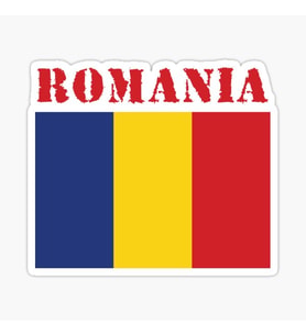 Romanya Bayrak Çıkartması Araba Leptop Duvar Sticker 19Cm
