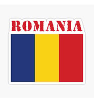 Romanya Bayrak Çıkartması Araba Leptop Duvar Sticker 19Cm