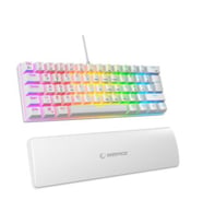 Rampage ALLY K11 Beyaz Rainbow Q Gaming Oyuncu Klavye Bilek Destekli Blue Switch