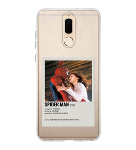 Huawei Mate 10 Lite Uyumlu Spider Man Minimalist Poster Desenli Şeffaf Telefon Kılıfı