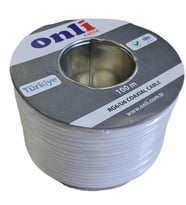 Onli RG6U6 112Tel Beyaz Anten Kablosu 100Metre Yerli Üretim