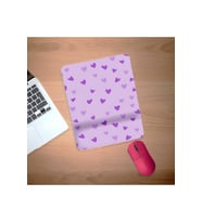 Minik Mor ve Lila Kalpler Bilek Destekli Mouse Pad