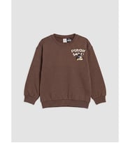 LCW baby Kahverengi Mickey Mouse Baskılı Sweatshirt