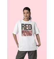 Taylor's Version Red Baskılı Unisex Tişört, Oversize Şarkıcı Taylor Swift Tişört