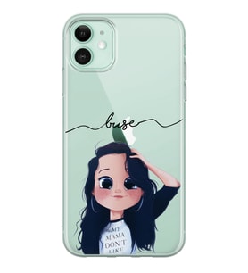 Sweet Girl Tasarımlı Şeffaf Telefon Kılıfı (Tüm Modeller Mevcuttur)