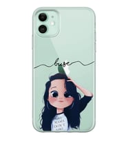 Sweet Girl Tasarımlı Şeffaf Telefon Kılıfı (Tüm Modeller Mevcuttur)