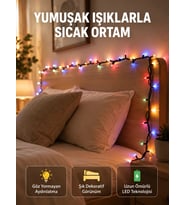 Enerji Tasarruflu Şeffaf Kablo 5 M 50 Led Dekor Işık Yeni Nesil