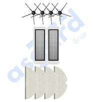 ROBOROCK  S50 – S55 –S5 MAX – S6 – S6 MAXV Uyumlu 4 Yan Fırça 2 Filtre 4 Mop PKT-iasgf0000702