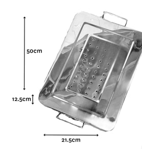 ÇİM MATSIZ Kilitli Metal Sterilizasyon Konteyneri 50X21.5X12.5 cm Laboratuvar Eğitim Materyali