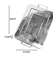 ÇİM MATSIZ Kilitli Metal Sterilizasyon Konteyneri 50X21.5X12.5 cm Laboratuvar Eğitim Materyali