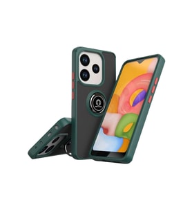 Redmi Note 14 4G Montreal Yüzüklü Silikon Kapak - Yeşil