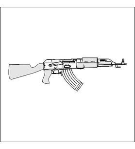 SİLAHLAR FOLYO STİCKER 80cm Uzunluk